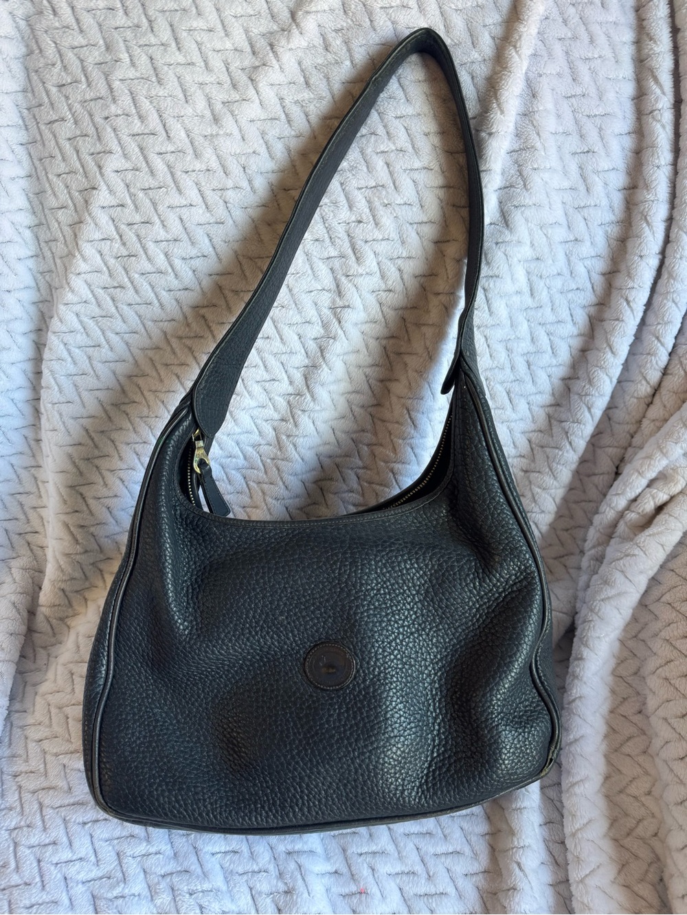 Dooney & Bourke Black Pebbled Leather Shoulder Bag